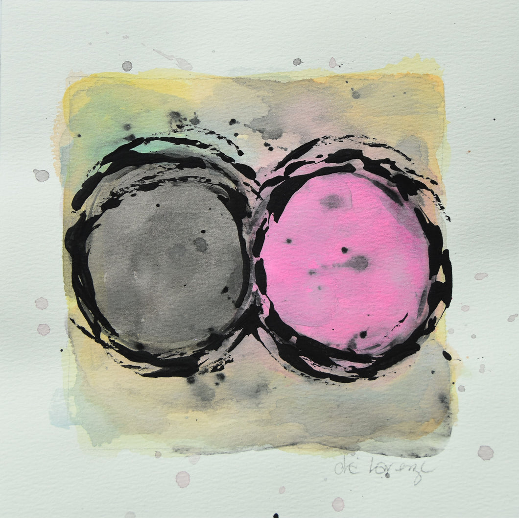 Original Art – Gray and Pink Infinity Circle