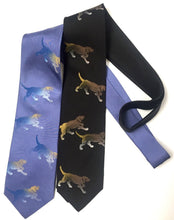 Load image into Gallery viewer, Tie Tracks Creative Neckwear with Hunting Dogs
