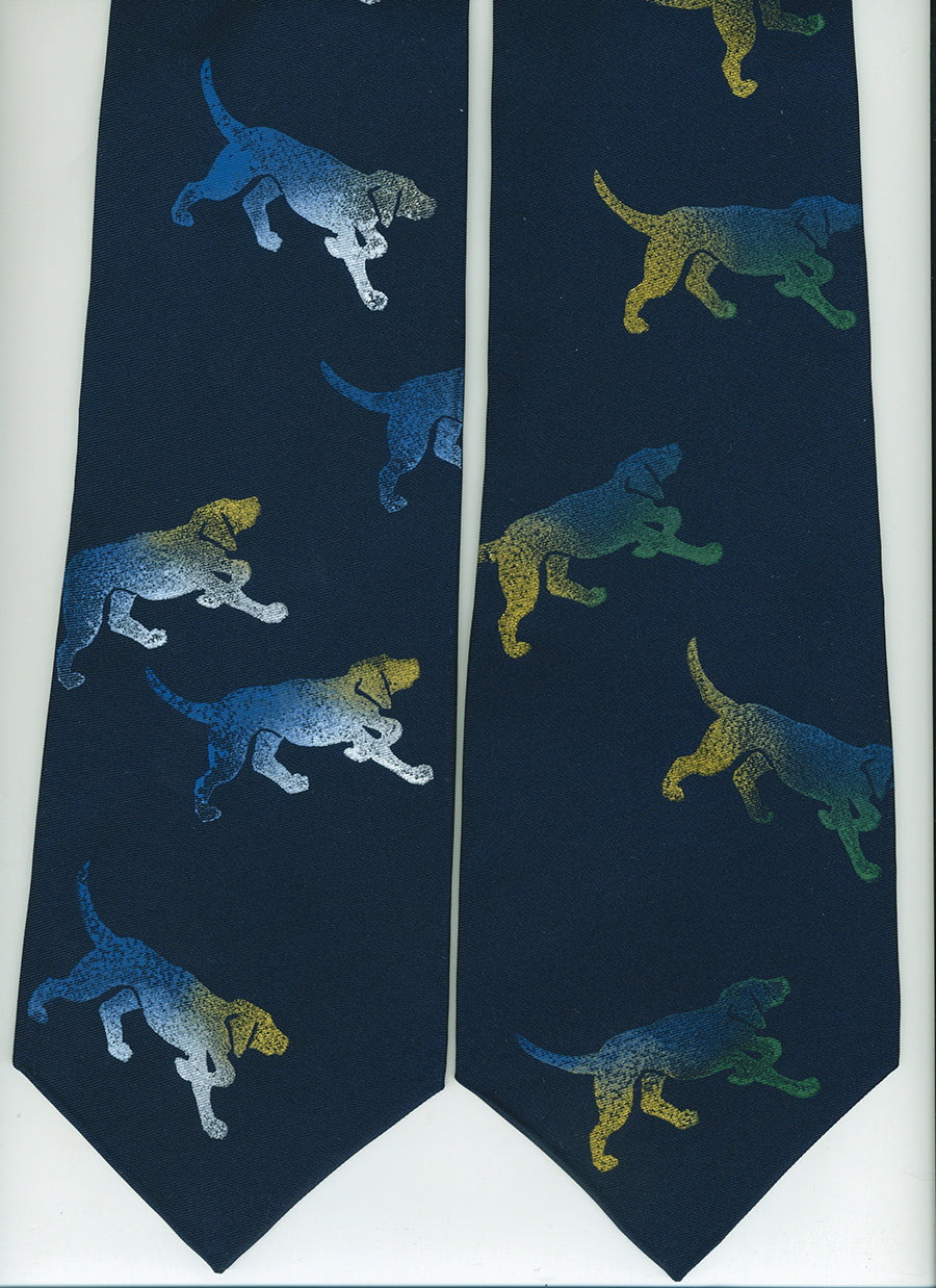 Tie Tracks Creative Neckwear with Hunting Dogs